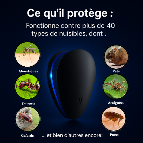 EVALO™ Répulsif Ultrason 2.0 – Protégez Votre Maison Naturellement